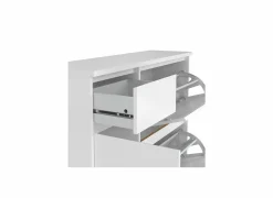 Schoenenkasten|Schoenenkast Naia 109x32x93cm - decor - wit hoogglans
