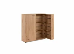 Schoenenkasten|Schoenenkast Satos 100x34x110cm - melamine - artisanale eik