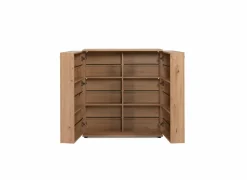 Schoenenkasten|Schoenenkast Satos 100x34x110cm - melamine - artisanale eik