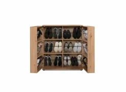 Schoenenkasten|Schoenenkast Satos 100x34x110cm - melamine - artisanale eik