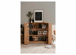 Schoenenkasten|Schoenenkast Satos 100x34x110cm - melamine - artisanale eik