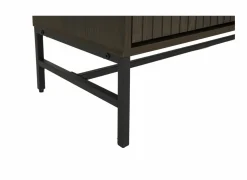 Schoenenkasten|Schoenenkast Stripes 98,7x35x140,4cm - decor - smoked eik