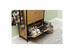 Schoenenkast 56x30x129cm - eik fineer - naturel- Schoenenkasten