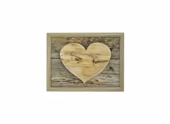 Mars & More Schootkussen Houten Hart 43x33cm bruin- Dienbladen