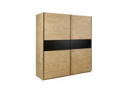 Schuifdeurkast|Schuifdeurkast|Schuifdeurkast Clara 200cm - melamine - golden oak