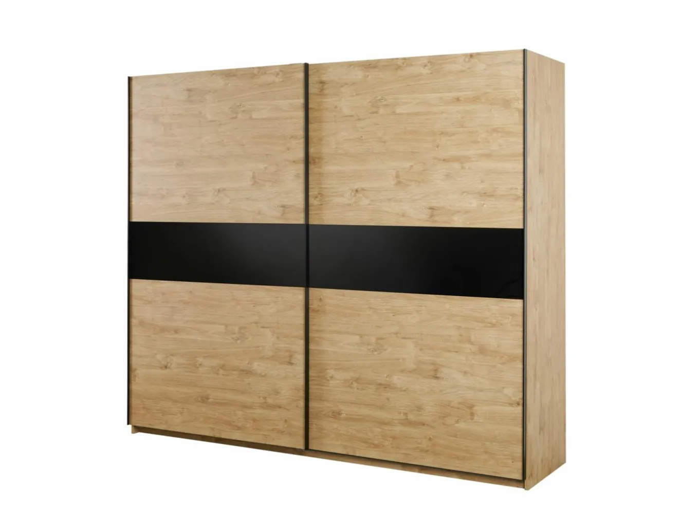 Schuifdeurkast|Schuifdeurkast|Schuifdeurkast Clara 250cm - melamine - golden oak