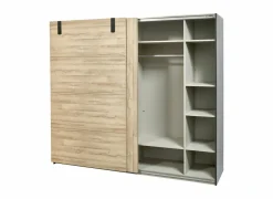 Schuifdeurkast|Schuifdeurkast|Schuifdeurkast 245cm - decor - Franse eik