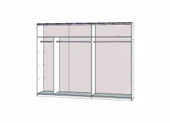 Schuifdeurkast 270cm - decor - mud oak & black oak- Schuifdeurkast|Schuifdeurkast