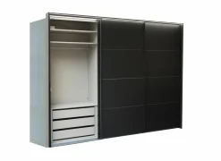 Schuifdeurkast 300cm - decor - zwart- Schuifdeurkast|Schuifdeurkast