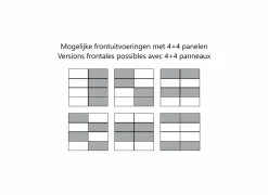 Schuifdeurkast|Schuifdeurkast|Schuifdeurkast 226cm - decor - metallic grijs