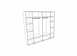 Schuifdeurkast 200cm - decor - grijs- Schuifdeurkast|Schuifdeurkast