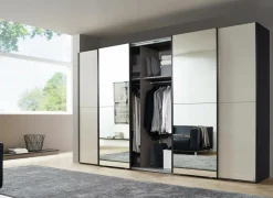 Schuifdeurkast 322cm - decor - grafiet & champagne- Schuifdeurkast|Schuifdeurkast