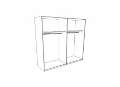 Schuifdeurkast Easyplus 225cm - decor - bruin- Schuifdeurkast|Schuifdeurkast