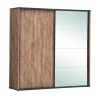 Schuifdeurkast Elsa 240cm - decor - industrial oak & zwart- Schuifdeurkast|Schuifdeurkast