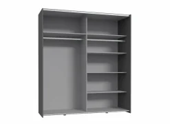 Schuifdeurkast Kaikais 170cm - decor - donkergrijs- Schuifdeurkast|Schuifdeurkast