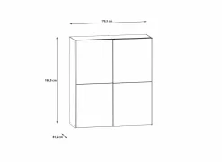 Schuifdeurkast|Schuifdeurkast|Schuifdeurkast Kaikais 170cm - decor - noble eik