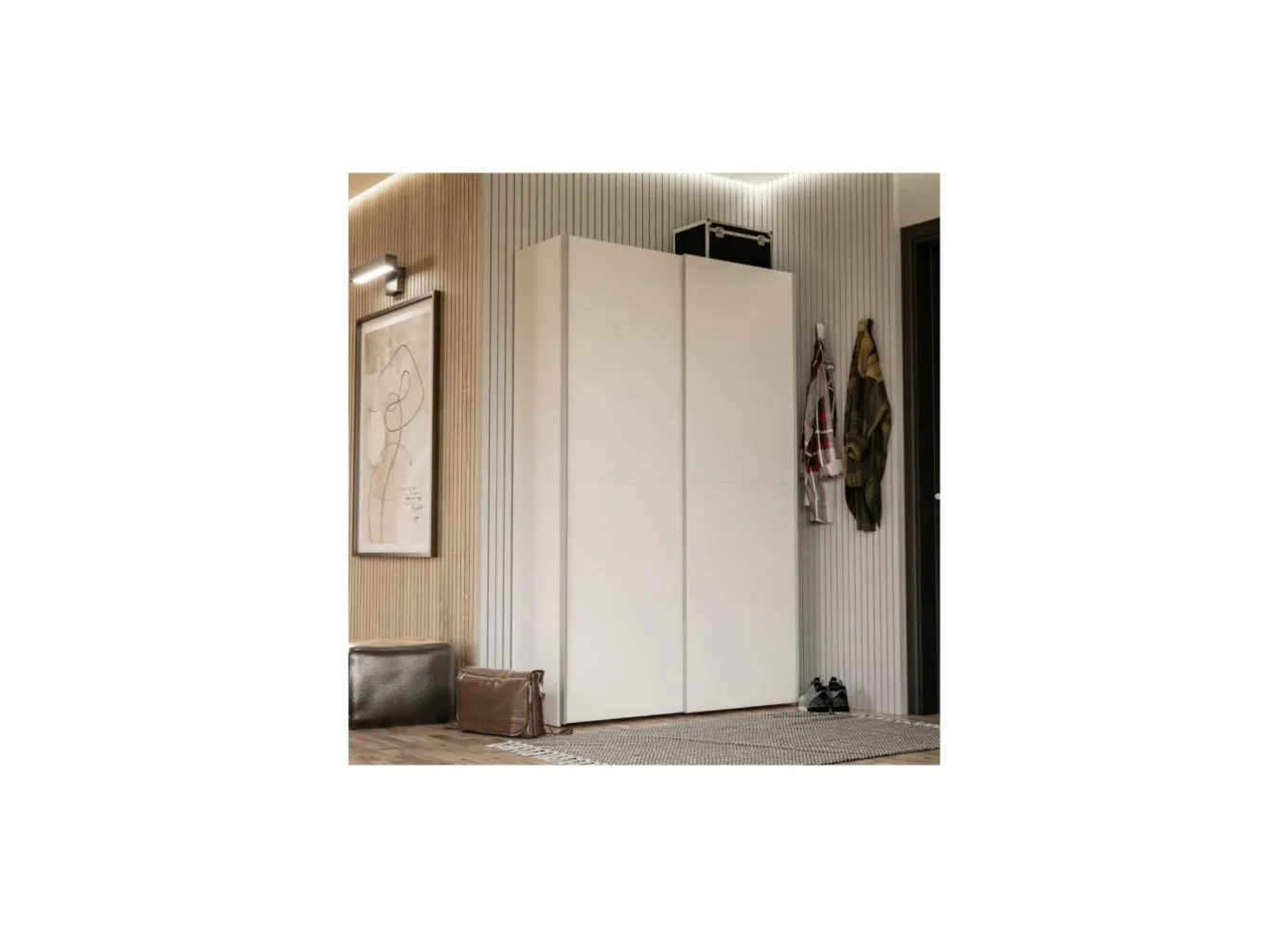 Bijzetkasten|Schuifdeurkast|Schuifdeurkast Ozzula 120cm - decor - wit