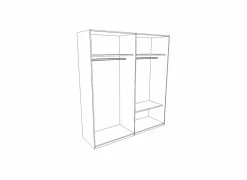 Schuifdeurkast Select 201cm - decor - artisanale eik- Dressing & Maatwerk|Schuifdeurkast