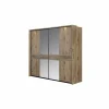 Schuifdeurkast|Schuifdeurkast|Schuifdeurkast Tanya 286cm - decor - canyon oak & zwart