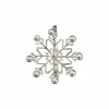 Servetring sneeuwvlok 5,5x4,5cm - zink - zilver - set van 2- Servettenhouders|Kerstdecoratie