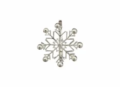 Servetring sneeuwvlok 5,5x4,5cm - zink - zilver - set van 2- Servettenhouders|Kerstdecoratie