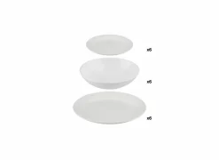 Serviessets|Serviesset 18-delig - porselein - wit