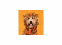 Serviette Dudley 25x25cm - papier - oranje 20 stuks- Servetten|Servetten