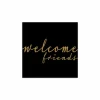 Serviette Friends  33x33cm - papier - zwart 20 stuks- Servetten|Servetten
