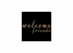 Serviette Friends  33x33cm - papier - zwart 20 stuks- Servetten|Servetten