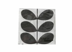 Serviette Gulvi 17x17cm zwart wit 20 stuks- Servetten|Servetten