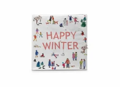 Serviette Happy Winter 25x25cm - 20 stuks- Servetten|Servetten