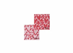 Serviette Milena 16,5x16,5cm - papier - roze/rood 20 stuks- Servetten|Servetten