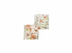 Servetten|Servetten|Serviette Nerine 16,5x16,5cm - papier - oranje/wit 20 stuks