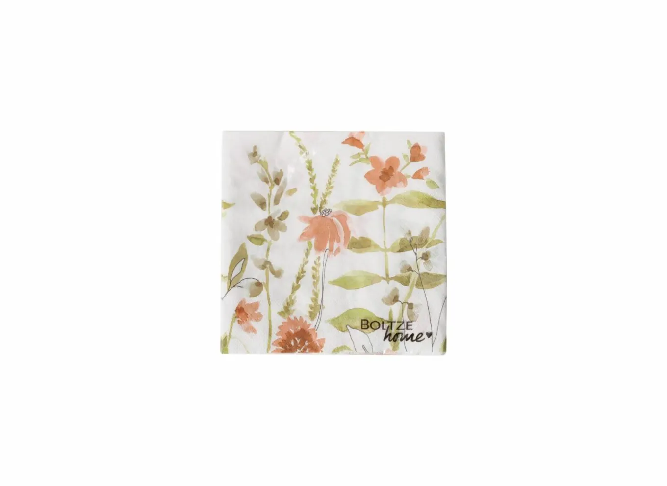 Servetten|Servetten|Serviette Nerine 16,5x16,5cm - papier - oranje/wit 20 stuks