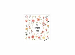 Serviette Oh Happy Day 25x25cm - papier - multicolor 20 stuks- Servetten|Servetten