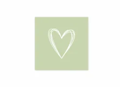 Servetten|Servetten|Serviette Pure Heart 33x33cm groen 20 stuks