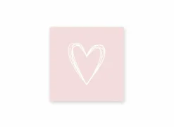 Serviette Pure Heart 33x33cm roze 20 stuks- Servetten|Servetten