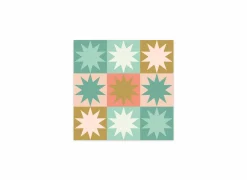 Serviette Stars & Squares 33x33cm - papier - multicolor 20 stuks- Servetten|Servetten