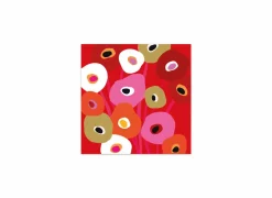 Serviette Super Bloom 33x33cm - papier - multicolor 20 stuks- Servetten|Servetten