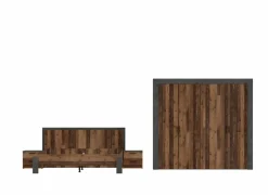 Slaapkamer Attaylar met bed 180x200cm - kleerkast 230cm - 2 nachtkastjes- Complete Slaapkamers