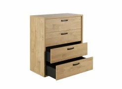 Slaapkamer Clara met bed 180x200cm - kleerkast 200cm - commode 90cm en 2 nachtkastjes- Complete Slaapkamers