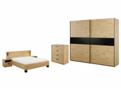Slaapkamer Clara met bed 180x200cm - kleerkast 250cm - commode 90cm en 2 nachtkastjes- Complete Slaapkamers