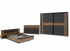 Complete Slaapkamers|Slaapkamer Dolce met bed 180x200cm - kleerkast 281cm - commode 120cm