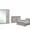 Complete Slaapkamers|Slaapkamer Elias met bed 180x200cm - kleerkast 214cm - commode 120cm en 2 nachtkastjes