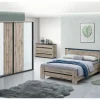 Complete Slaapkamers|Slaapkamer Elvira met bed 180cm - kleerkast 240cm - commode 110cm en 2 nachtkastjes
