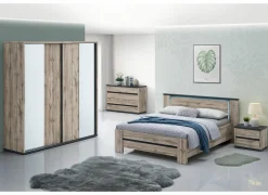 Complete Slaapkamers|Slaapkamer Elvira met bed 180cm - kleerkast 200cm - commode 110cm en 2 nachtkastjes