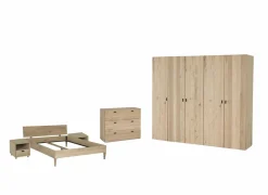 Complete Slaapkamers|Slaapkamer Holmes met bed 160x200cm - kleerkast 250cm - commode 110cm en 2 nachtkastjes