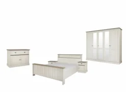 Complete Slaapkamers|Slaapkamer met bed 140x200cm - kleerkast 259cm - commode 122cm en 2 nachtkastjes