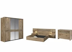 Slaapkamer Tanya I met bed 160cm - kleerkast 251cm - commode 111cm en 2 nachtkastjes- Complete Slaapkamers