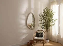 Spiegel Chesni 60x47cm - MDF & spiegelglas - wit- Spiegels|Spiegels